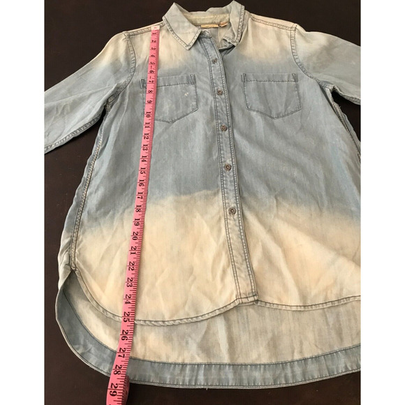 Anthropologie Holding Horses Bleached Chambray Denim Button Shirt - Size Small - Picture 10 of 16